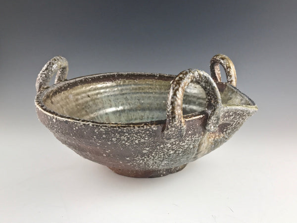 Arakawa Pottery large katakuchi bowl with handles