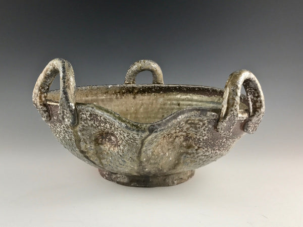 Arakawa Pottery large katakuchi bowl with handles
