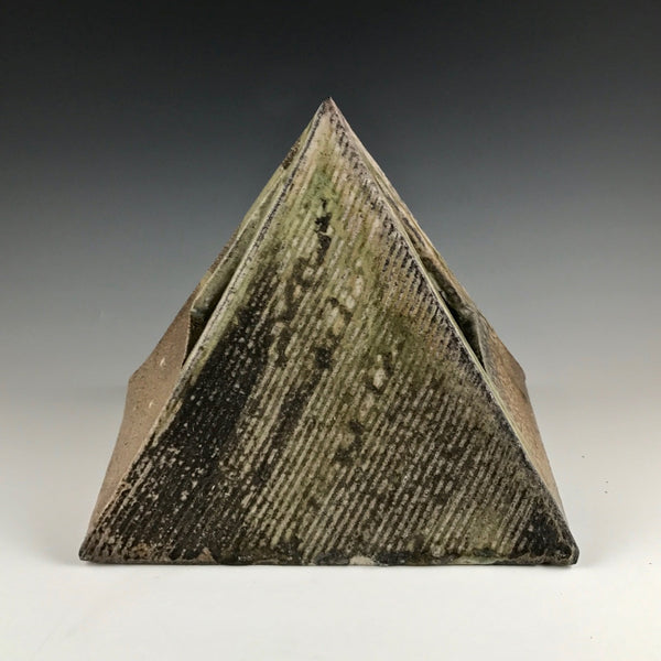 Arakawa Pottery pyramid ikebana vase