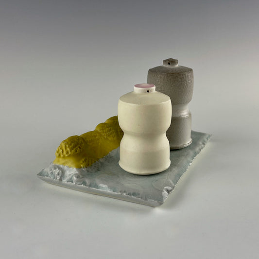 Andy Brayman salt & pepper set with tray