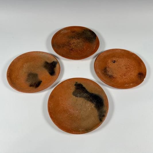 Lee Onstott micaceous bread plates, set of 4