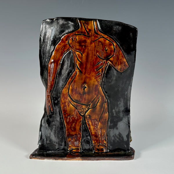 Mike Norman narrative vase, 1 of 2