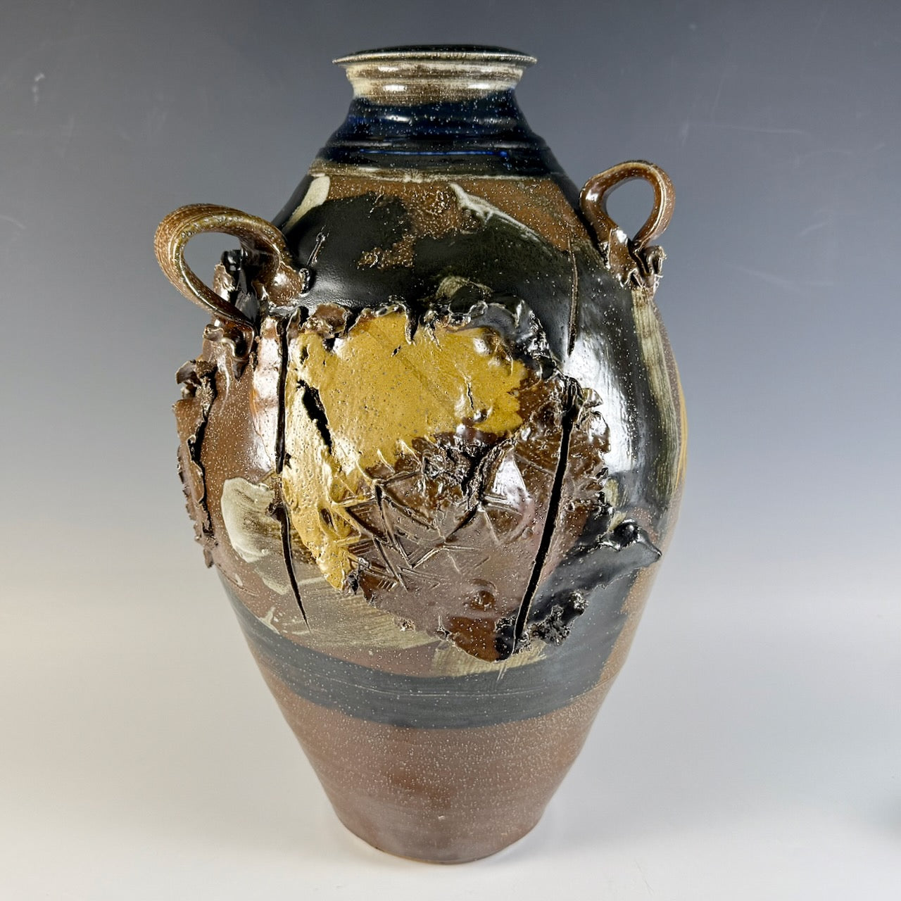Don Reitz large three handled jar/vase