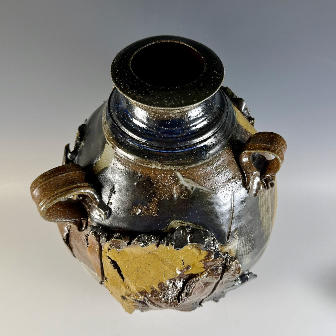 Don Reitz large three handled jar/vase