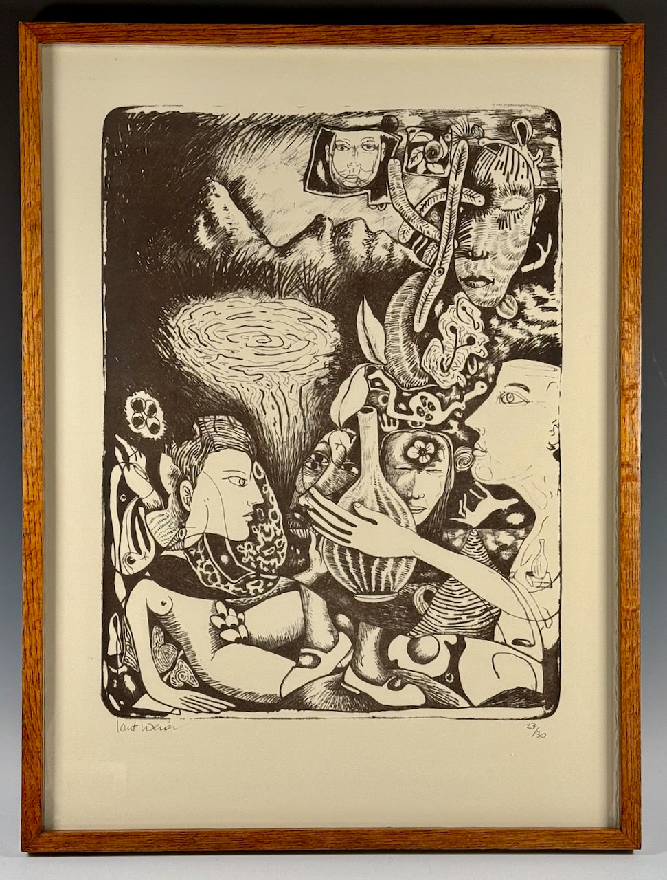 Kurt Weiser lithograph print