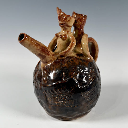 Louis Mendez teapot with figures