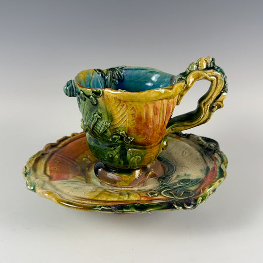 Lisa Orr large cup and saucer set, 1 of 2