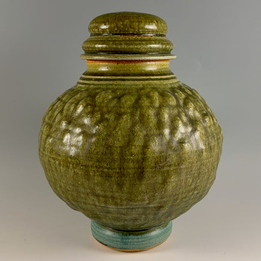 David Shaner tall lidded jar