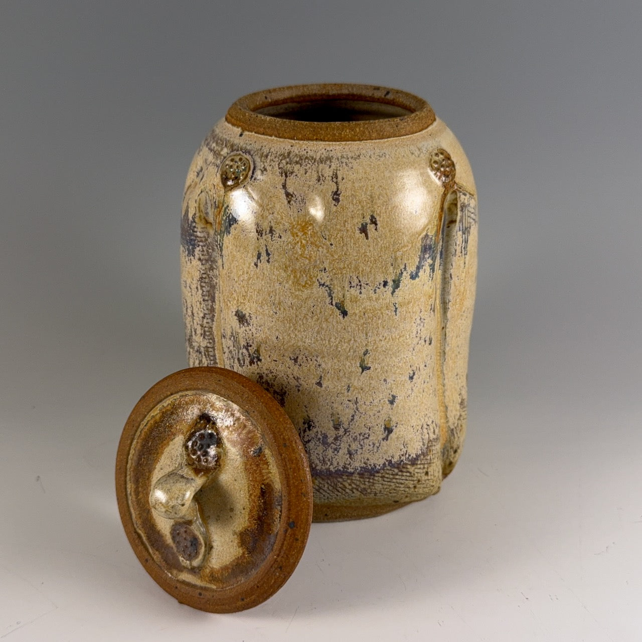 Les Lawrence lidded jar, 1 of 2