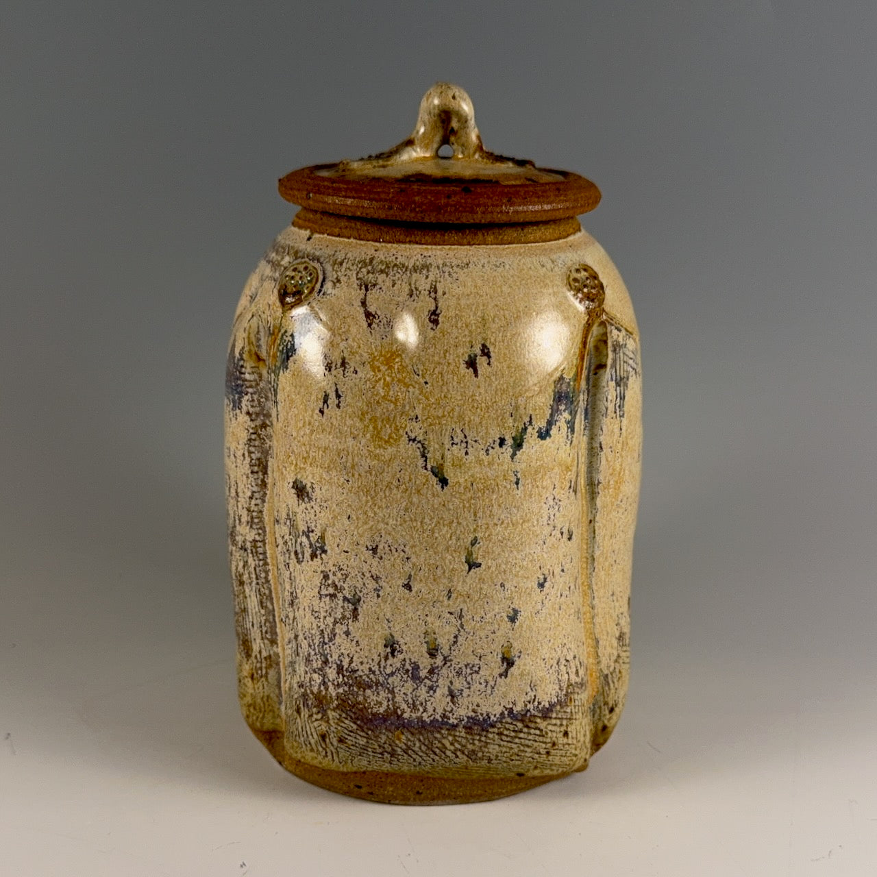 Les Lawrence lidded jar, 1 of 2