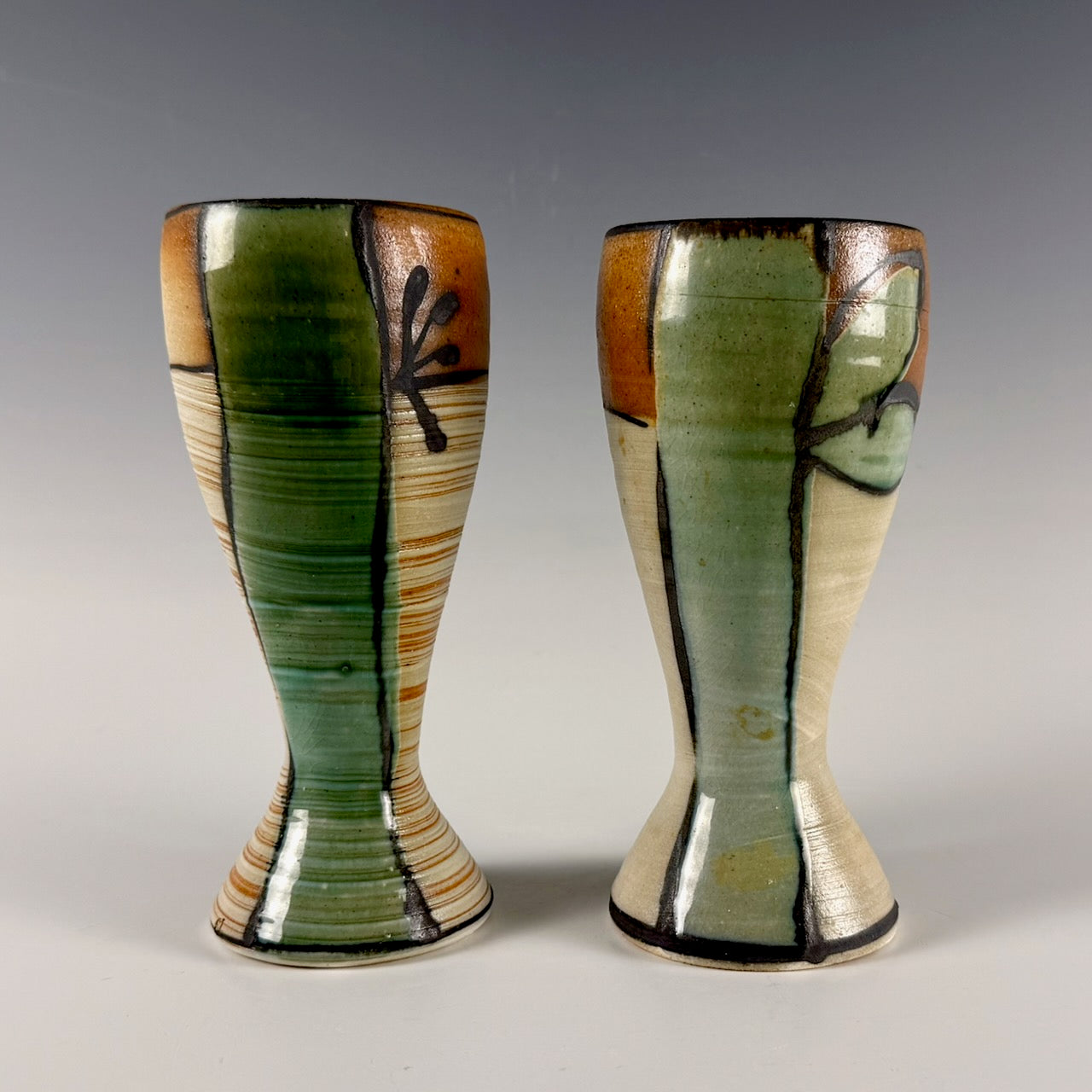 Suze Lindsay tumblers, set of two