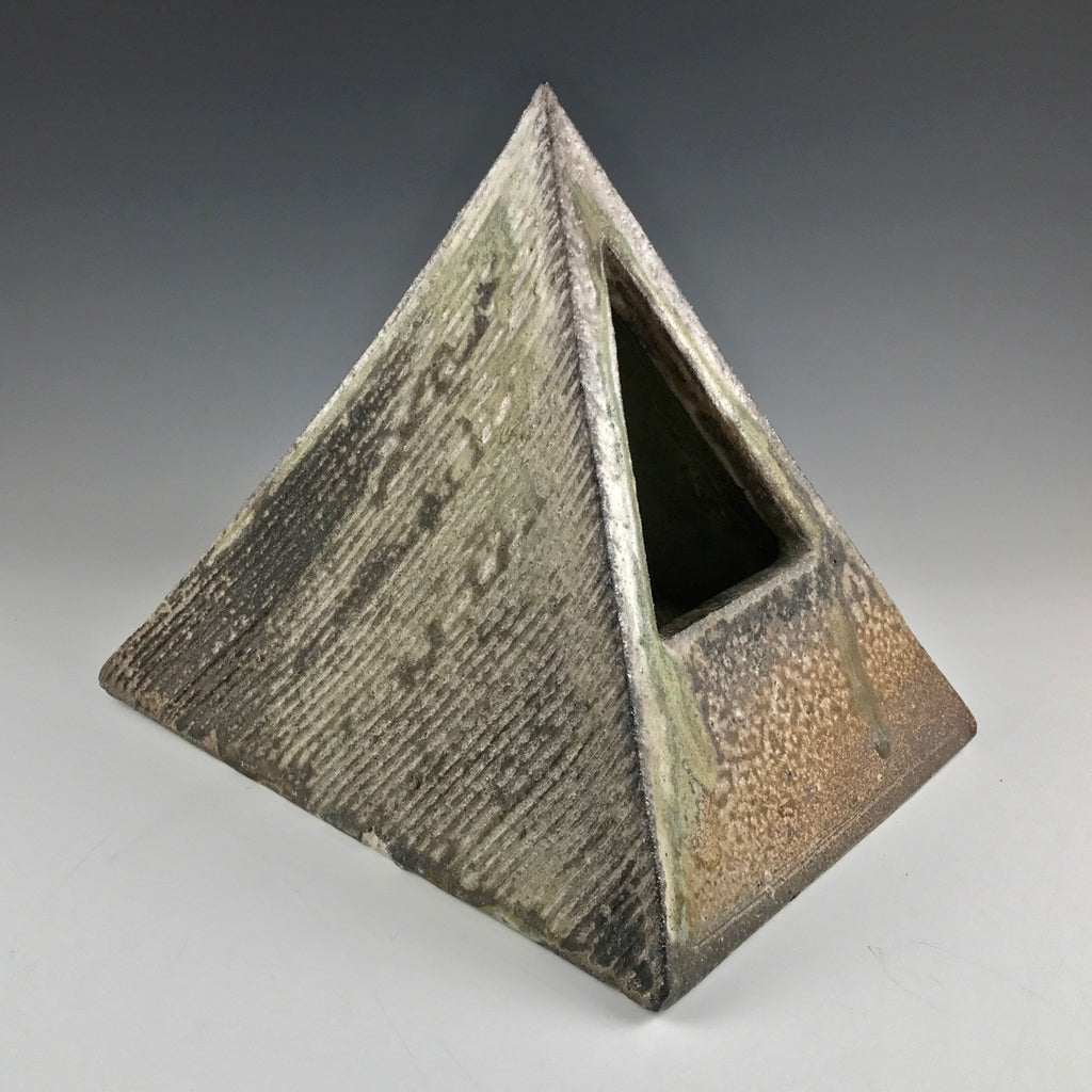 Arakawa Pottery pyramid ikebana vase