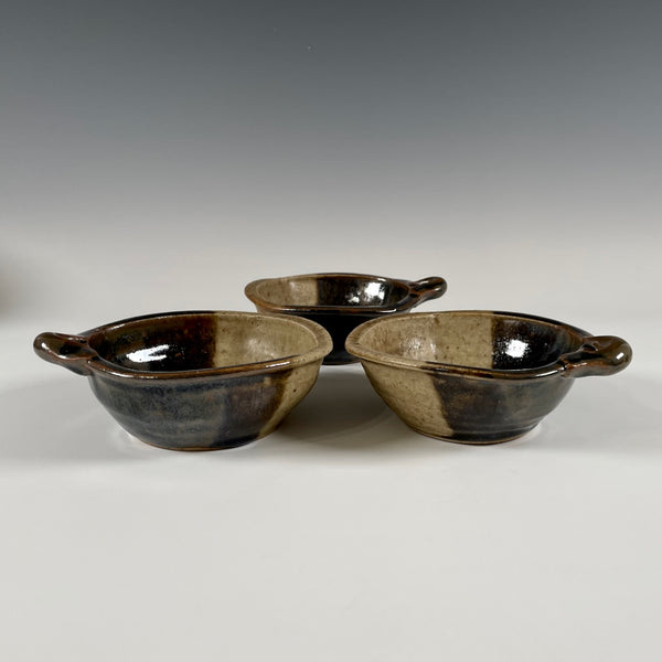 Warren MacKenzie handled bowls, set of 3
