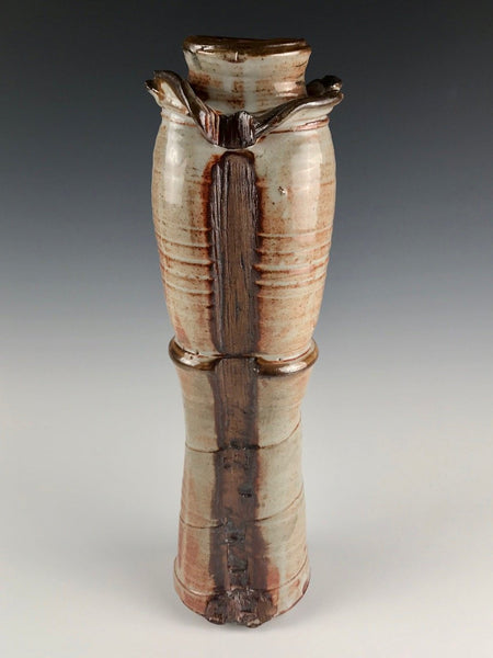 Kevin Caufield tall woodfired vase